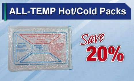 Save 20% on ALL-TEMP Hot/Cold Packs