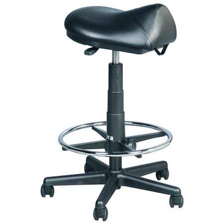 Premium Hydraulic Saddle Stool With Foot Ring