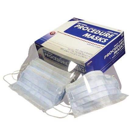 Dukal Procedure Mask With Ear Loop, Blue 50Ct
