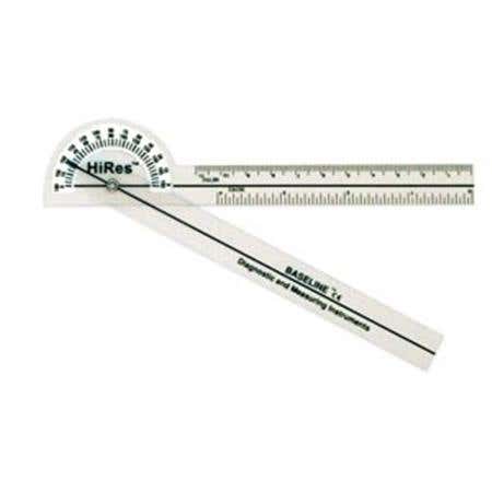 Baseline Hi-Res Plastic 6" Goniometer 180 Degree