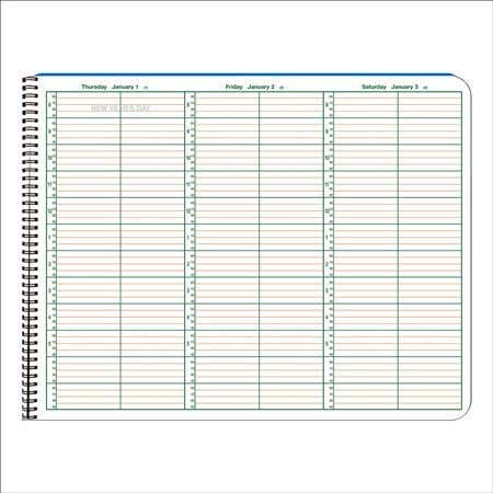 '12 Appt Book 8.5"X11"-15Min Int, 2 Columns