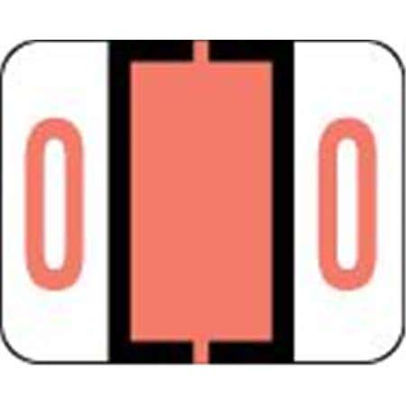 Label '0' Salmon Tab/Smead Bccrn Match 500/Pk