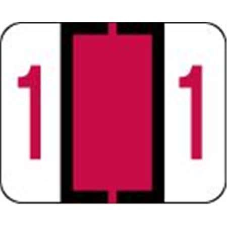 Label '1' Red Tab/Smead Bccrn Match 500/Pk