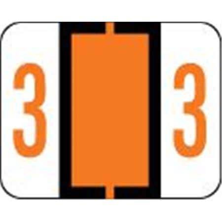 Label '3' Dk Org Tab/Smead Bccrn Match 500/Pk