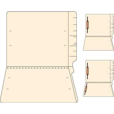 14 Pt Sngl Ply End Tab One Fastner 50 Count