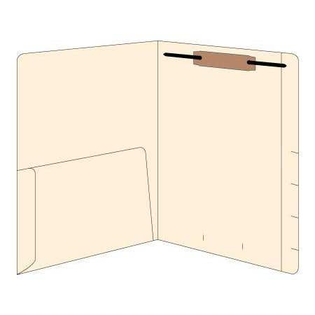 Right Hand Single Pocket Folder W/Fastener 50/Box