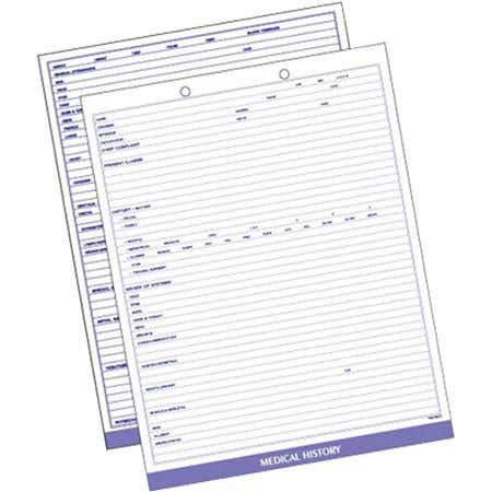 Medical History Form, 100/Package