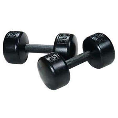 Solid Round Dumbbells Black - Sold Individually