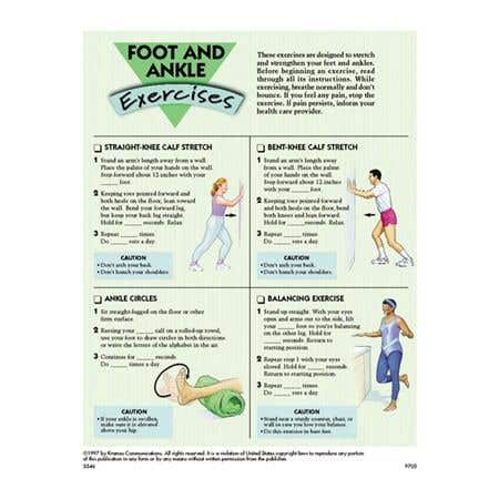 Foot &amp; Ankle Exercises, 50 Tear-Off Sheets/Pad