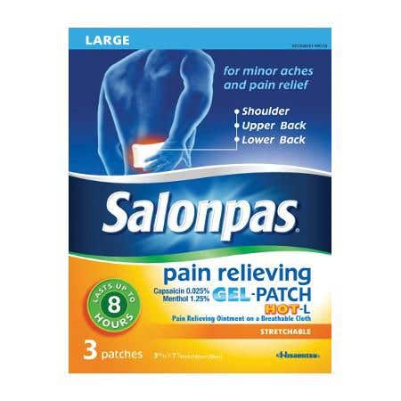Salonpas® Pain Relieving Gel-Patch, Large, 3/Box