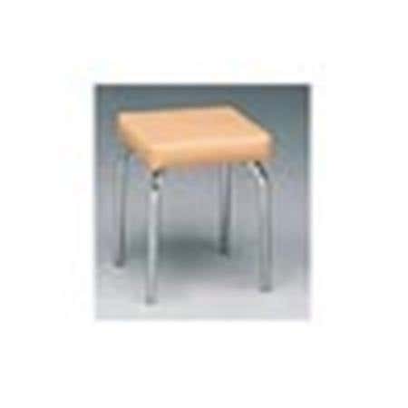Basic Square Stool Without Casters - 17"H
