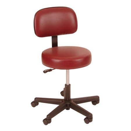 Winco Gas Lift Stool With Backrest 18"-23"H