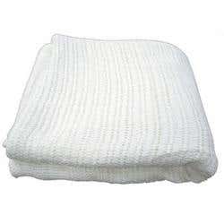 Thermal Cotton Blanket White 66"X96"