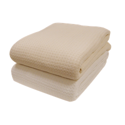 Woven Cotton Blanket 66" X 90" White