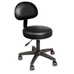 Nrg Rolling Stool W/Removable Backrest Black