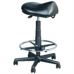 Premium Hydraulic Saddle Stool With Foot Ring