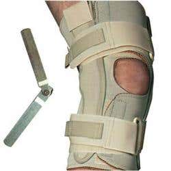 Single Hinged Knee Wrap with Open Popliteal
