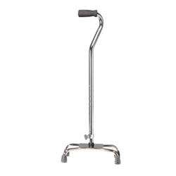 Quad Cane Small Base Chrome