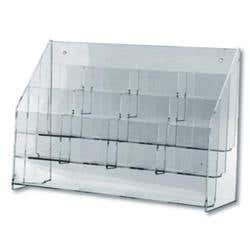 Clear Lucite Multi-Pocket Rack 12 Pkts Holds 4"X9"