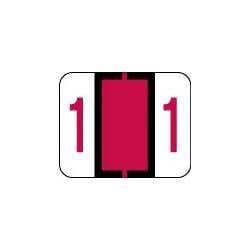 Label '1' Red Tab/Smead Bccrn Match 500/Pk
