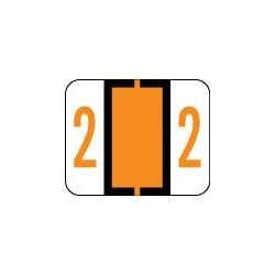 Label '2' Orng Tab/Smead Bccrn Match 500/Pk