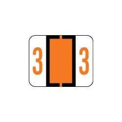 Label '3' Dk Org Tab/Smead Bccrn Match 500/Pk