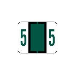 Label '5' Dk Grn Tab/Smead Bccrn Match 500/Pk