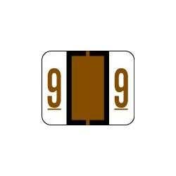 Label '9' Brown Tab/Smead Bccrn Match 500/Pk