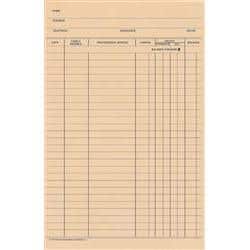 Stock Accu-Log Ledger Card Blank, 100/Pkg
