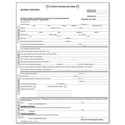 Patient Information Form, 100/Pkg