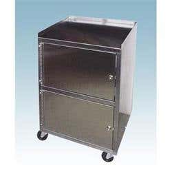 Stainless Cart With Dual Locking Cabinets