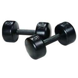 Solid Round Dumbbells Black - Sold Individually