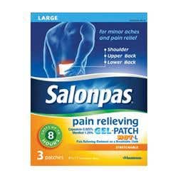 Salonpas® Pain Relieving Gel-Patch, Large, 3/Box