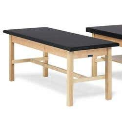 Bailey Basic Treatment Table With H-Brace and 1" Black Upholstered Top