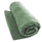 Wool Woven Blanket Green 66" X 84"