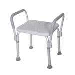 Bath Bench W/Removable Padded Arms W/O Backrest