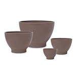 Four Rubber Bowls And Spatula Set