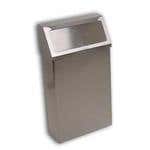 Detecto Wall Mount Stainless Steel Waste Pail, 60 Qt