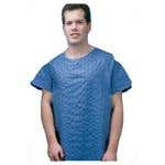 Patient Gown, 2X-Large Blue Broadcloth, 12/Case