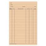 Stock Fold-A-Log Ledger Card Blank, 100/Pkg