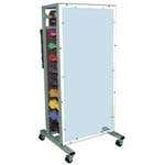 Deluxe Weight Storage Rack W/Mirror - Mobile