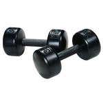 Solid Round Dumbbells Black - Sold Individually