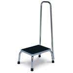 Winco Chrome Steel Footstool With Hand Rail
