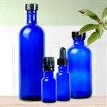 Glass Bottle With Cap Cobalt Blue 4 Oz (120Ml)