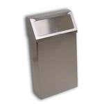 Detecto Wall Mount Stainless Steel Waste Pail, 60 Qt