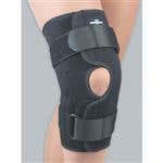 Neoprene Wrap-Around Hinged Knee Brace Black