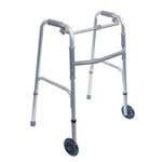 Single Release Aluminum Folding Walker W/3" Wheels