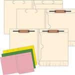 11 Pt Pocket Folders With 2 Fasteners, 50/Box