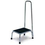 Winco Chrome Steel Footstool With Hand Rail