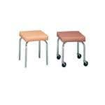 Square Rolling Stool 17"H